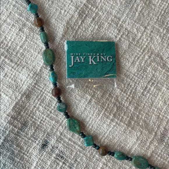 Jay King Turquoise and Brown Necklace - Picture 2 of 3